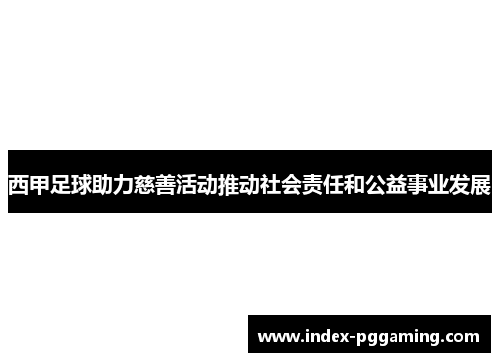 西甲足球助力慈善活动推动社会责任和公益事业发展