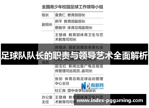 足球队队长的职责与领导艺术全面解析
